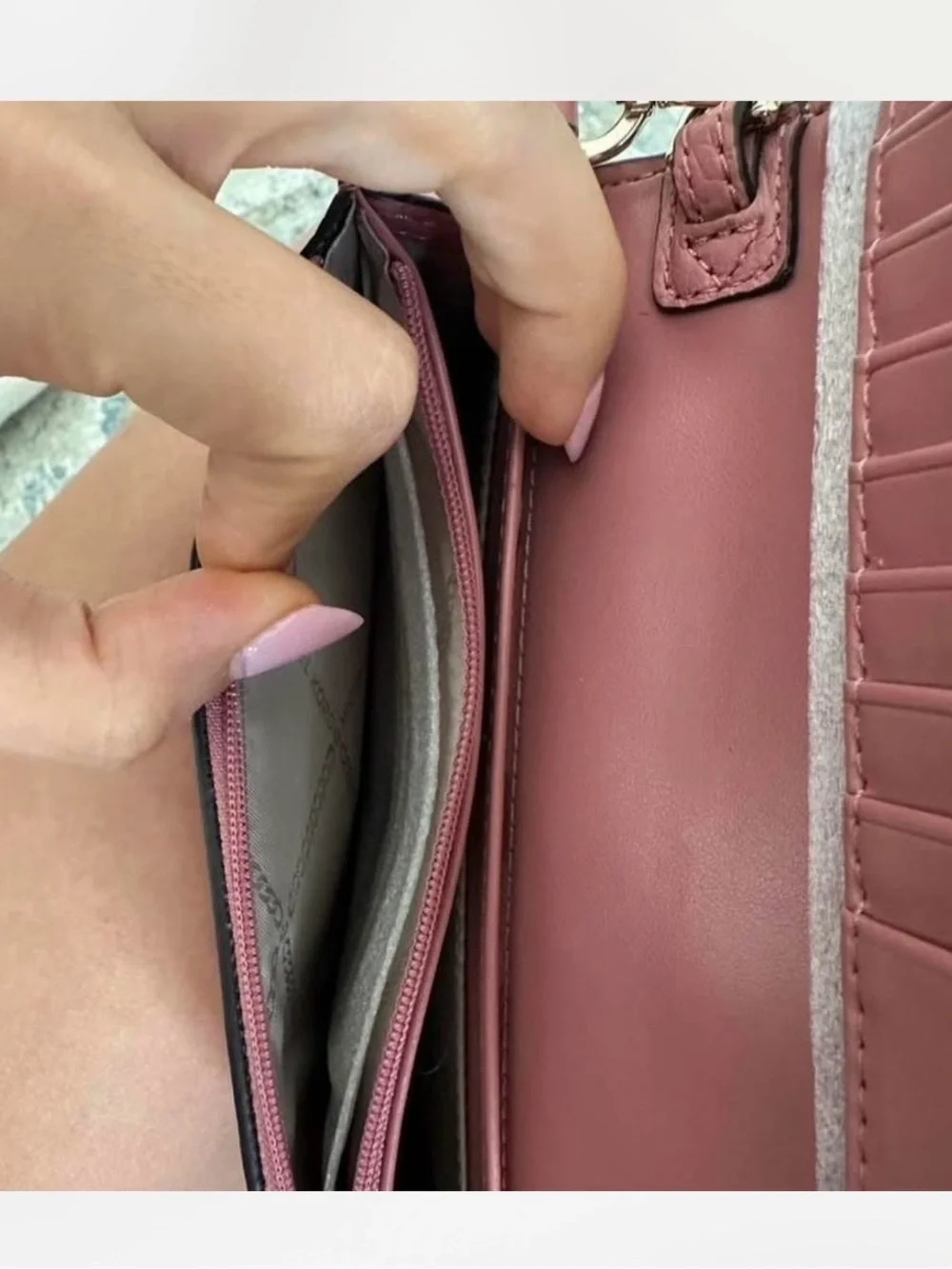 Michael Kors Rose Pink Pebbled Leather Crossbody